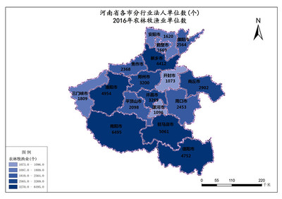 河南省2016年农林牧渔业单位数
